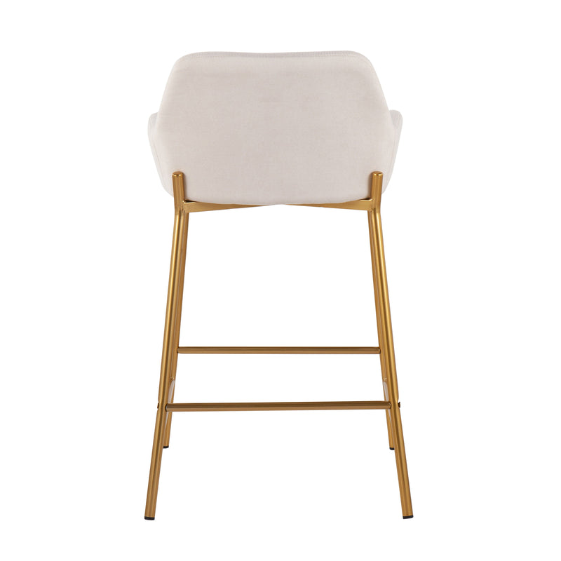 Daniella - Contemporary / Glam Fixed Height Counter Stool (Set of 2)