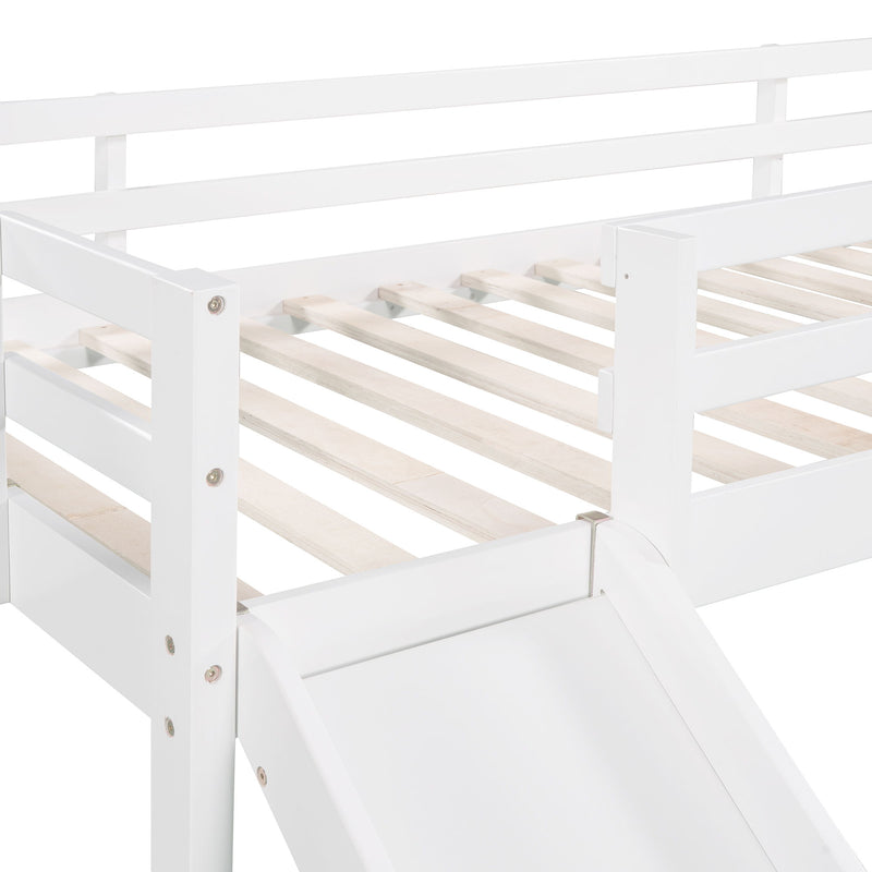Loft Bed With Slide, Stair And Chalkboard