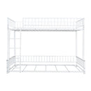 Bunk Bed Frame With Ladder And Safety Guardrails