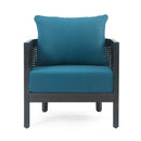 Outdoor Acacia Wood Club Chairs With Cushions