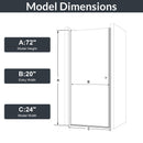 Semi Frameless Circular Pivot Shower Door With 1 / 4" Sgcc Tempered Glass