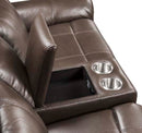 Lydia - Loveseat - Brown Leather Aire - Atlantic Fine Furniture Inc