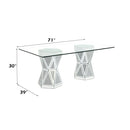 Noralie - Dining Table - Mirrored - Glass - Atlantic Fine Furniture Inc