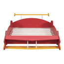 Race Car-Shaped Platform Bed With Wheels