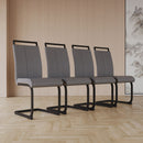 Modern Dining Chairs With High Back Upholstered Design Metal Legs