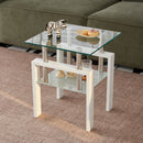 Tempered Glass Table With Storage