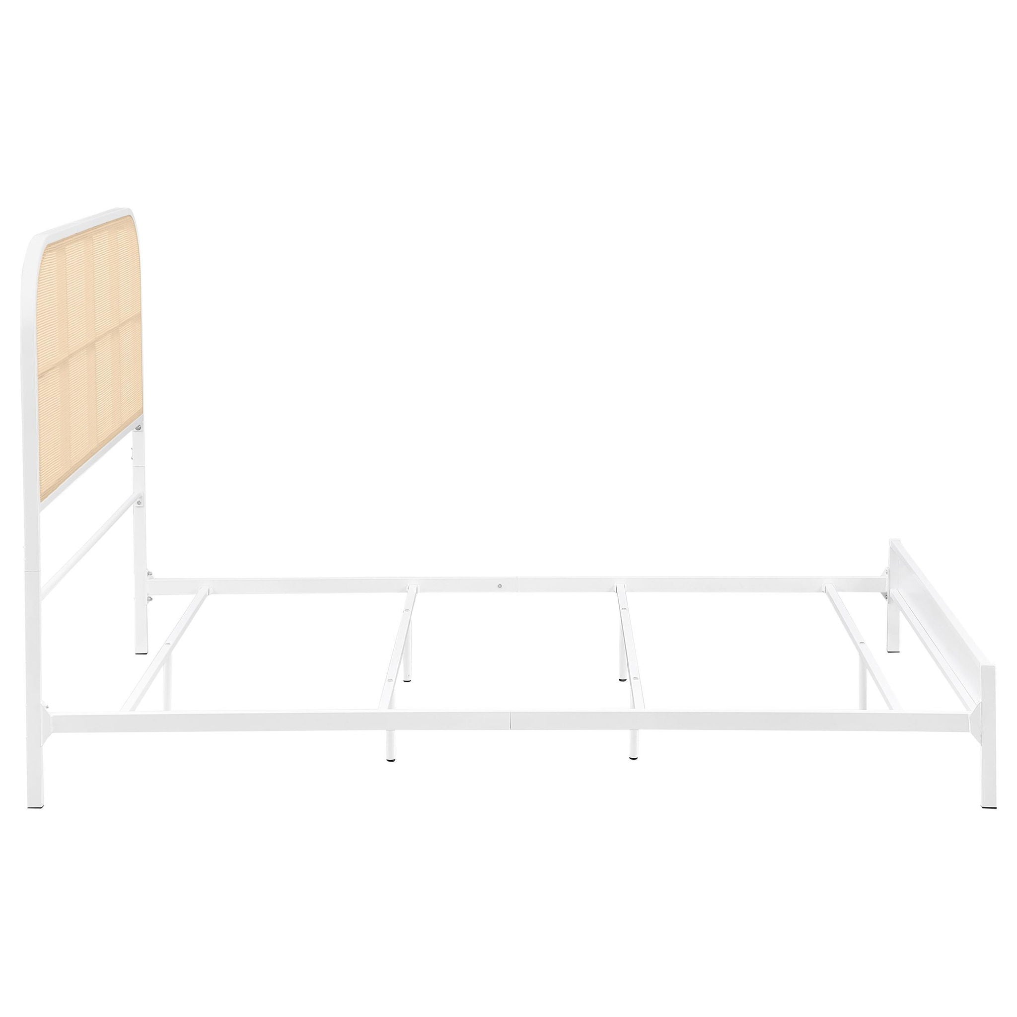 Amherst Radio Weave Rattan Metal Full Bed White