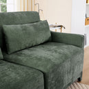 Stylish Sofa With Ottoman And Lumbar Pillows, Ergonomic Design