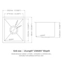 Modern Undermount Stainless Steel Kitchen Sink 16 Gauge, Deep Single Bowl