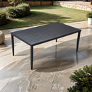 Outdoor Patio Dining Table With Tapered Feet & Umbrella Hole