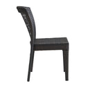 Outdoor Dining Chairs, Stackable Chairs With UV Resistant Frame (Set of 2) - Brown Multi