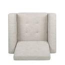 Contemporary Recliner Chair With Push Back Function And Birchwood Legs