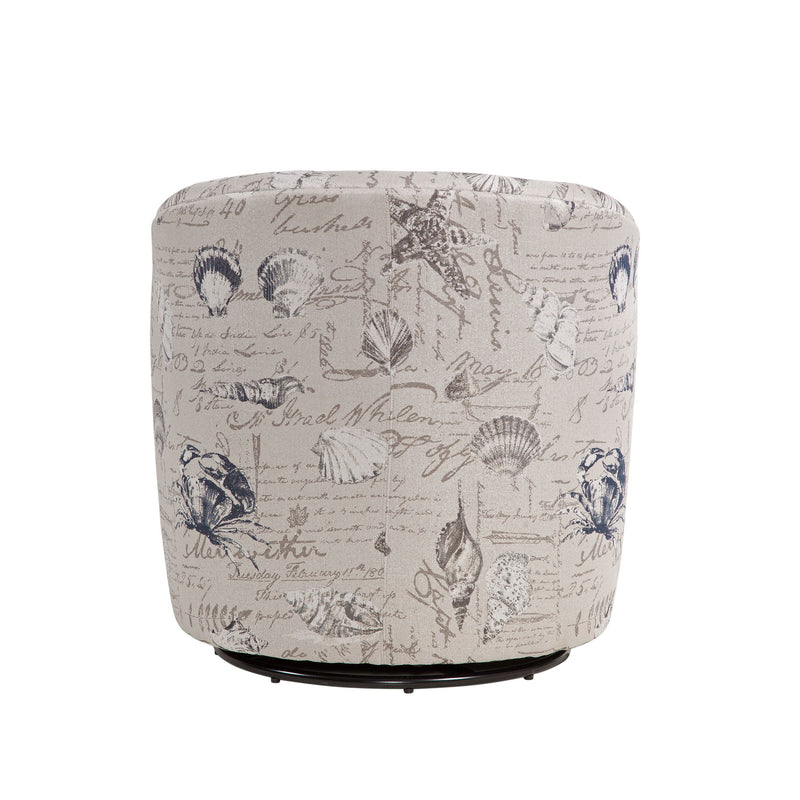 Boardwalk - Swivel Accent Chair Polyester Fabric - Gray