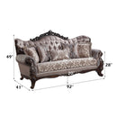 Benbek - Sofa - Fabric & Antique Oak Finish - Atlantic Fine Furniture Inc