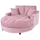 Modern Chaise Lounge Upholstered Sofa Couch With Tufted Seat And Detachable Pillows For Living Room