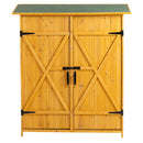 Outdoor Storage Shed With Lockable Door, Tool Storage Shed, Detachable Shelves & Pitch Roof