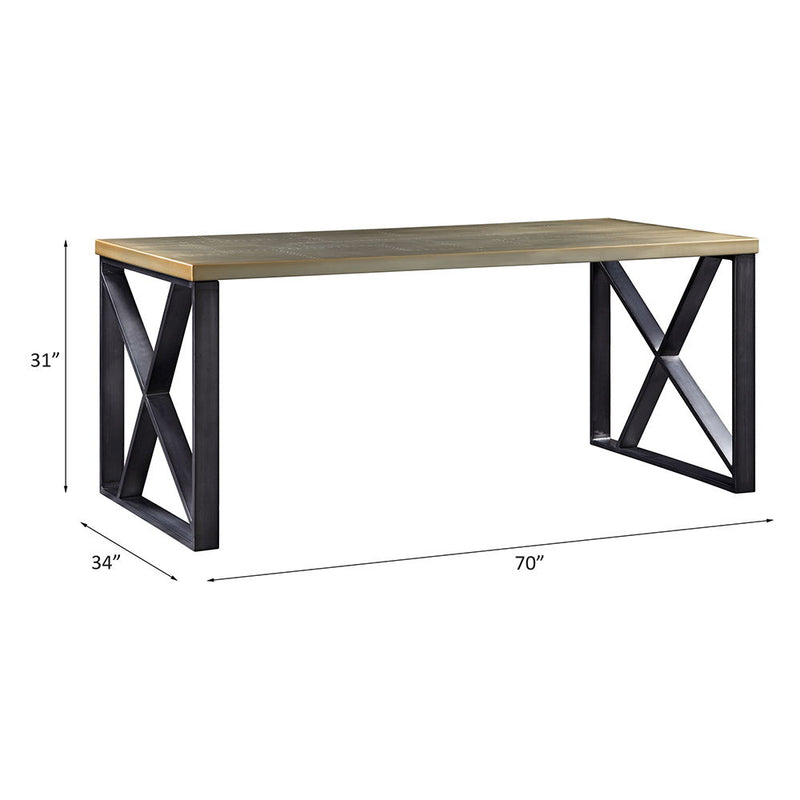 Jennavieve - Desk - Gold Aluminum