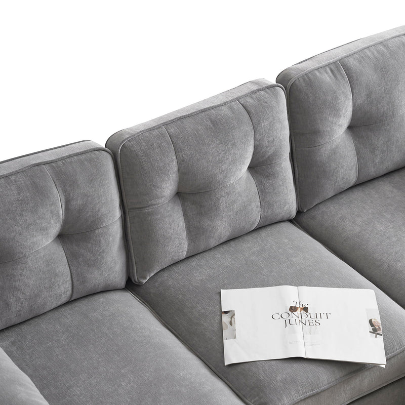 Modern Sectional Sofas Couches Velvet L Shaped Couches For Living Room, Bedroom