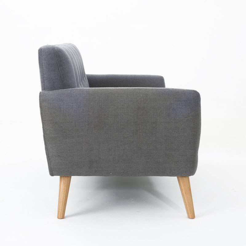 Modern Loveseat Sofa With Button Tufted Backrest