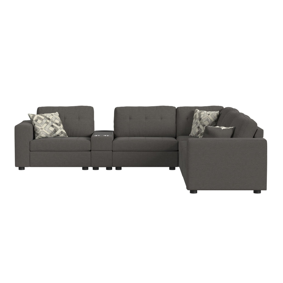 Options One Living Room Set Sectional in Blue by Elements International, view 43