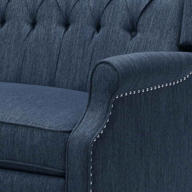 Dunham - Contemporary Fabric Tufted Oversized Pushback Recliner