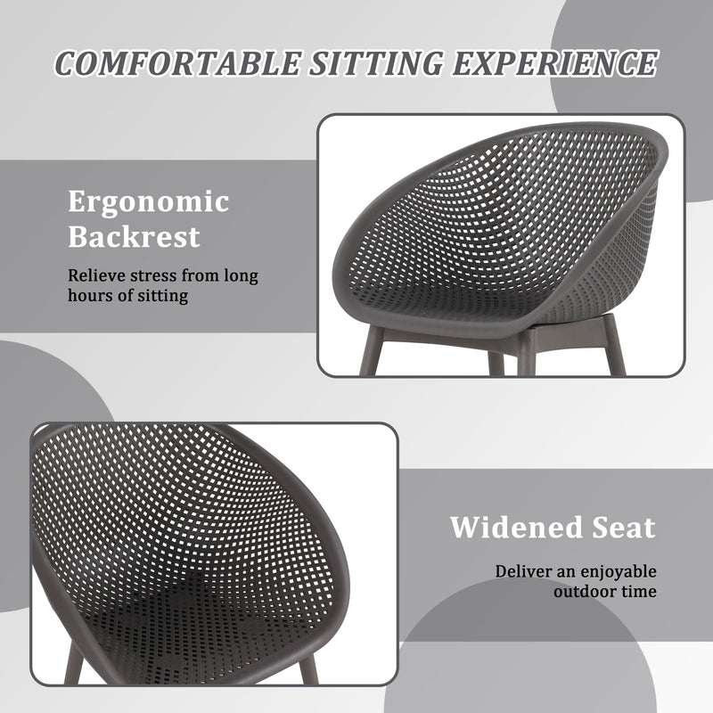 Modern Lounge Chair Set With Round Table