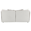 Yolanda - Loveseat With 4 Pillows - Beige Chenille