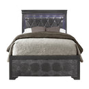 Shaker - Bed With LED Lighting And Crystal Inspired Tufted Headboard