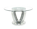 Noralie - Dining Table - Mirrored & Faux Diamonds