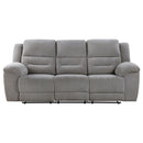 Gilson - Chenille Upholstered Reclining Sofa - Gray