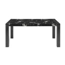 Dining Table And 4 Padded Chairs - Black