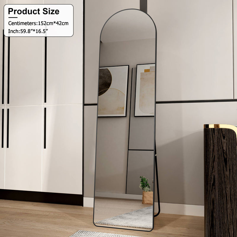 Arched Full Length Mirror With Frame For Bathroom Bedroom ing Store - Black
