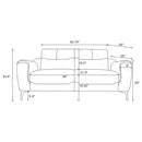 Nolan - Upholstered Sloped Track Arm Loveseat - Charcoal