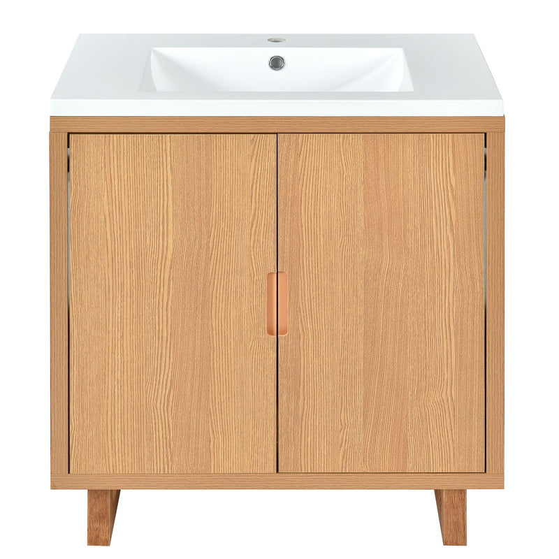 Bathroom Vanity Set With Sink, Combo Cabinet, Bathroom Storage Cabinet, Solid Wood Frame