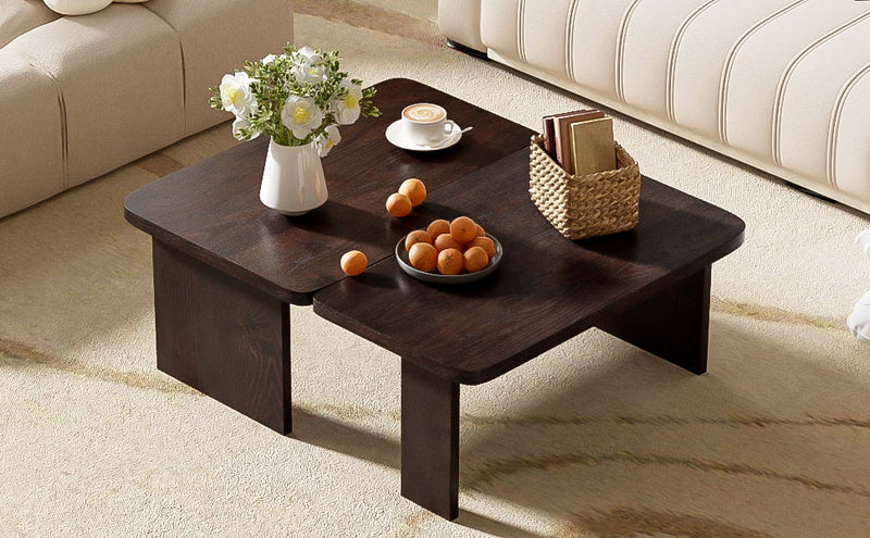Modern Minimalist Coffee Table Set With Splicing Design