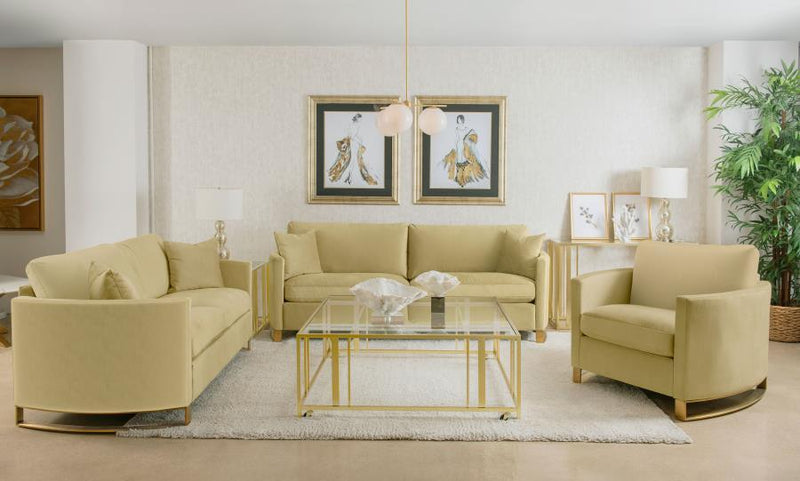 Corliss - Upholstered Arched Arm Loveseat