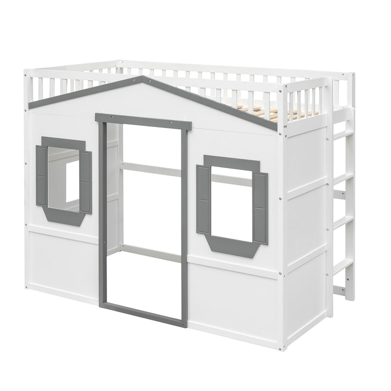 Elegant House Loft Bed With Ladder