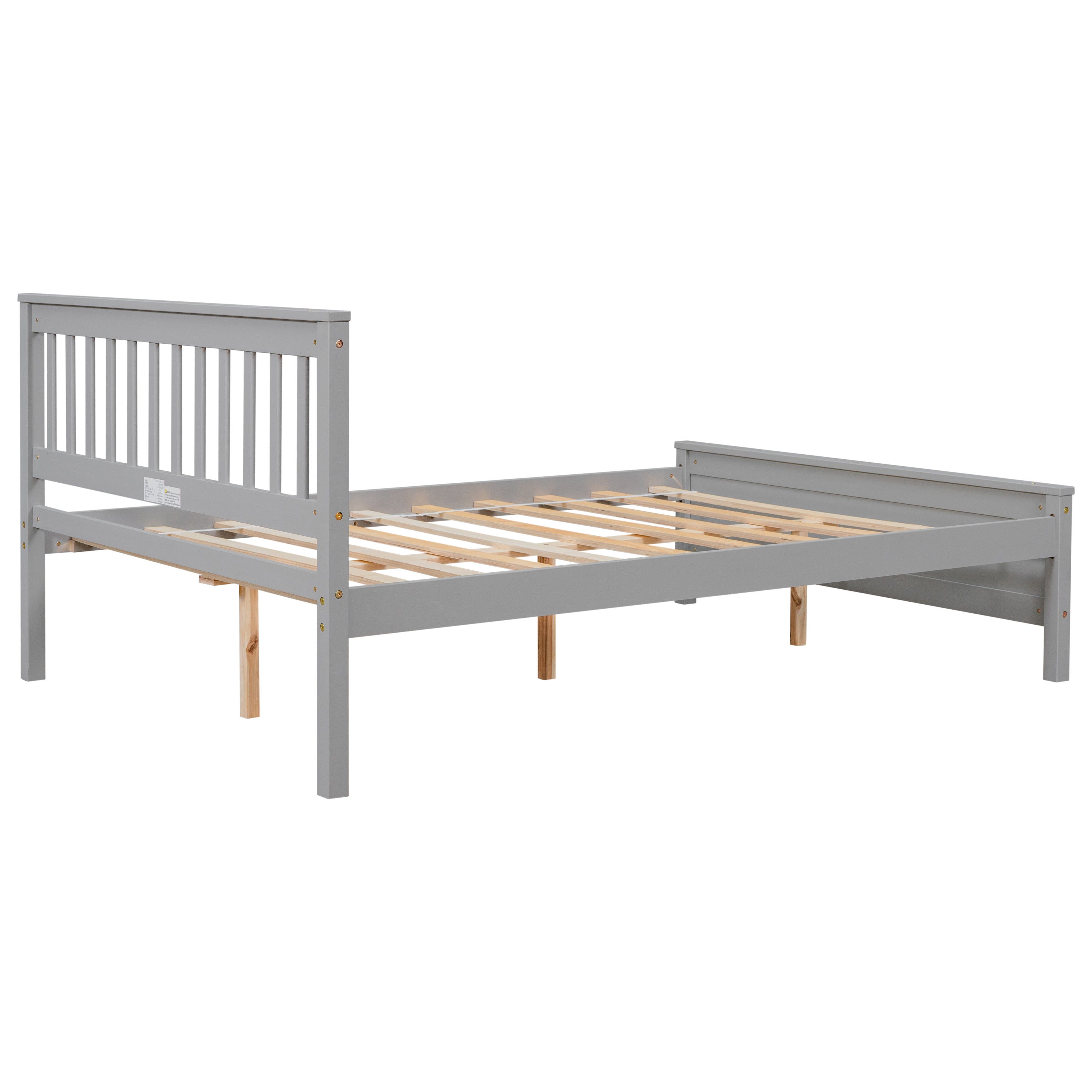 Full Bed with Headboard and Footboard,with 2 Nightstands,Grey - Atlantic Fine Furniture Melbourne FL