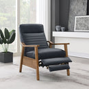 Asher - Modern Push Back Recliner With Wood Arms