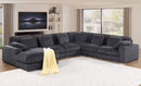 Nadine - Corduroy Modular Corner Sectional Sofa With Left Facing Chaise