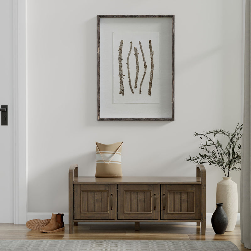 Lev - Entryway Storage Bench - Smoky Brown