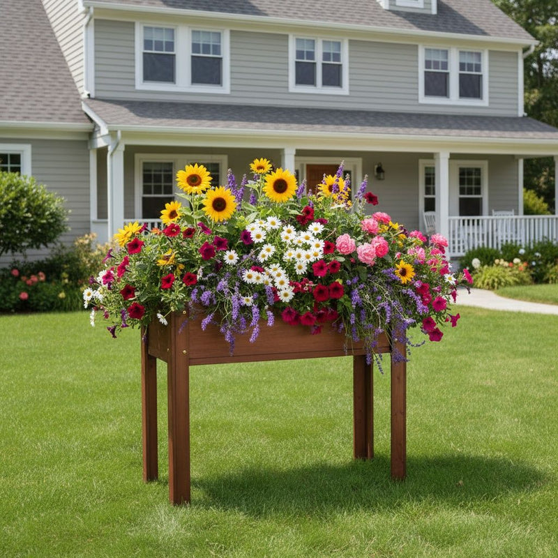 Raised Garden Bed With Legs, Elevated Planter Box For Outdoor Plants