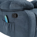 Contemporary Massage Recliner With Pillow Tufted Design - Charcoal