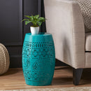 12" Outdoor Lace Cut Side Table