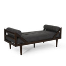 Chic Contemporary Chaise Lounge With Button Tufting And Bentwood Structure