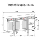 Kailani - 4-Door Cane Sideboard Buffet Cabinet - Beige Oak