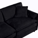Modern Chenille Oversized Deep Seat Luxury 2 Piece Sofa Set With 4 Pillows