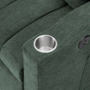 Convertible Sofa Bed Loveseat Sofa With Three USB Ports, Two Side Pockets, Two Cup Holders And 360° swivel Phone Holder For Living Room