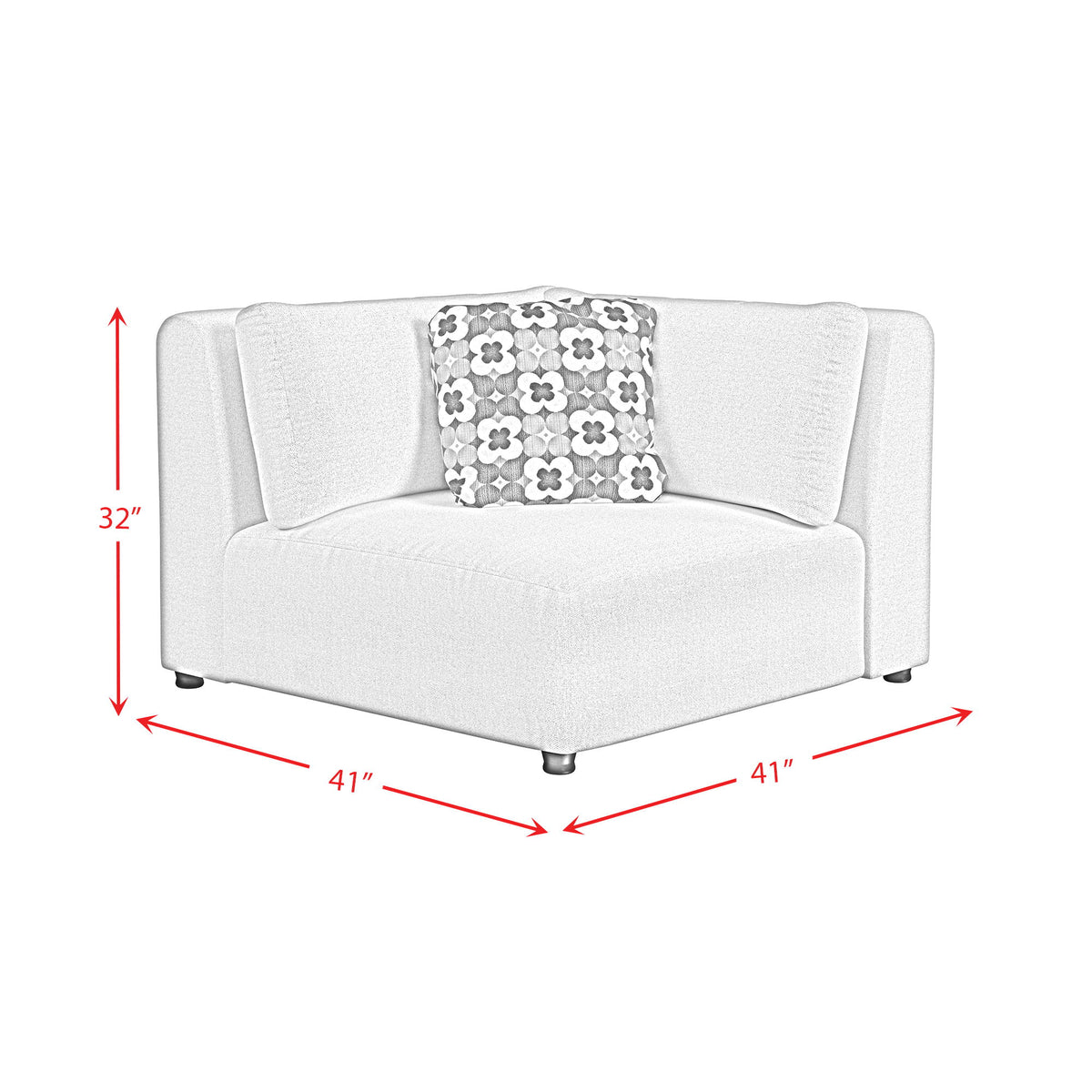 Zandara Modular Corner in Beige by Elements International, view 8