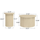 Modern Round Coffee Table And Side Table (Set of 2)
